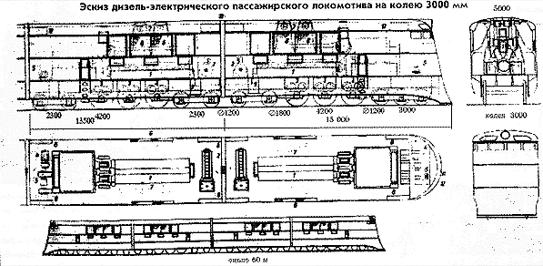 Проект пассажирского дизель-электровоза